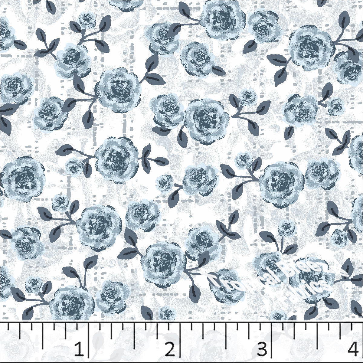 Tropical Breeze Fabrics Rosebud Print Poly Cotton Dress Fabric