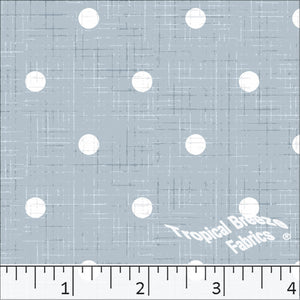 Standard Weave Polka Dots Print Dress Fabric 6163 blue mist