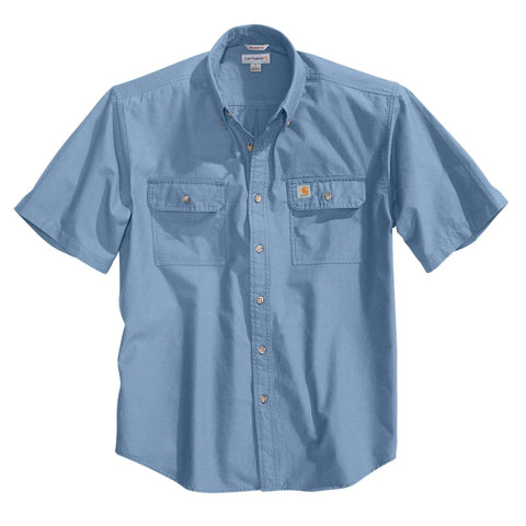 blue chambray, Men's Big and Tall Original Fit Midweight Short Sleeve Work Shirt TW369 104369