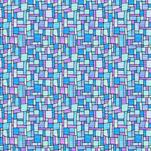 Fancy Glass Cotton Fabric Collection 29 blue stained glass