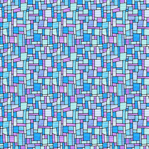 Fancy Glass Cotton Fabric Collection 29 blue stained glass