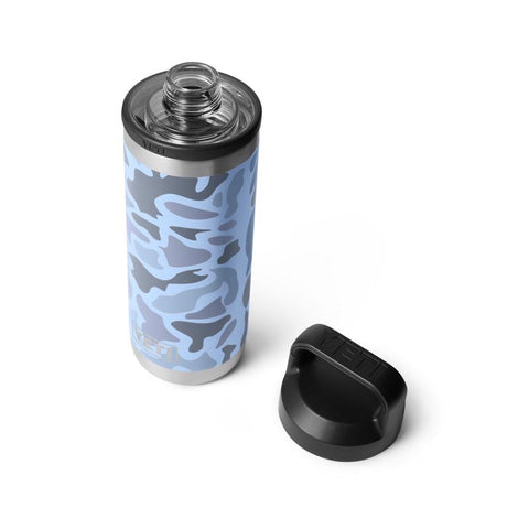 Blue Camo Yeti Rambler 18 oz bottle with chug cap