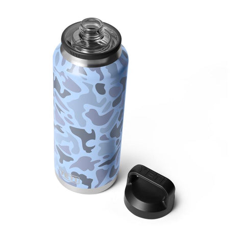 Blue Camo Yeti Rambler 36 oz. bottle with chug cap