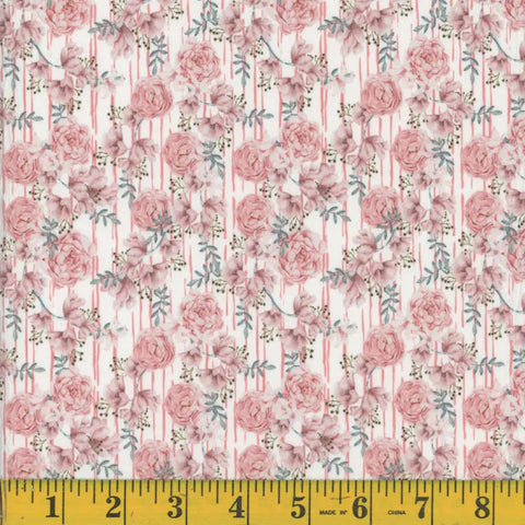 blush, Pine Skin Alinda Print Fabric 1345
