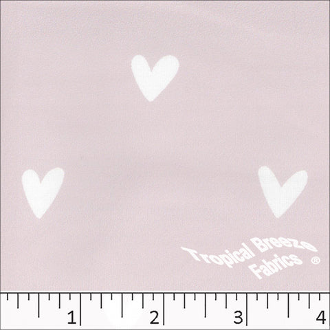 blush, Double Brushed Heart Print Knit Fabric 572613