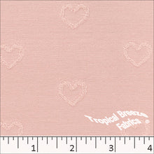 blush, Downy Hearts Polyester Fabric 323542