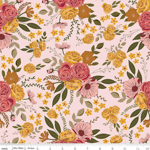 Petal Song Collection Large Floral Cotton Fabric C13710 blush