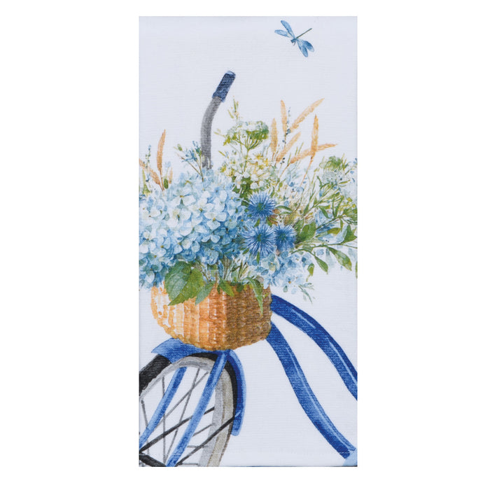 BOHEMIAN BLUE BICYCLE DUAL PURPOSE TERRY Kitchen Towel