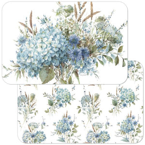 Blue floral placemat