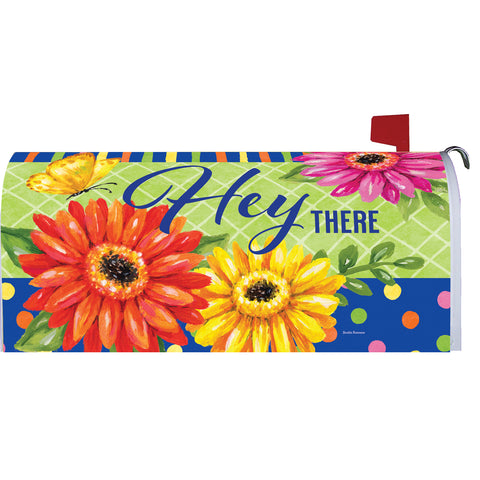 Mailbox cover showing Bold Gerberas