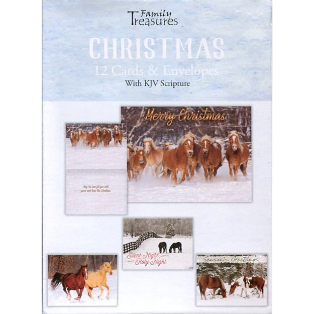 Winter Horses Christmas Boxed Cards FT22338
