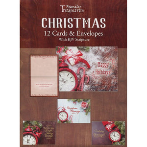 Clocks Christmas Boxed Cards FT22440