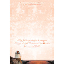 FT boxed birthday greeting card ocean view inside