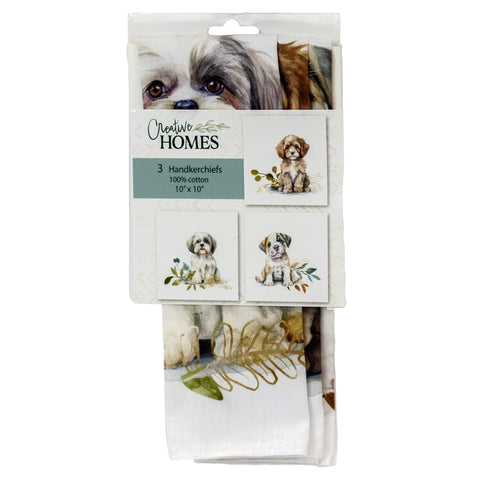boy, Printed Puppy Handkerchiefs Set of 3 CH1512