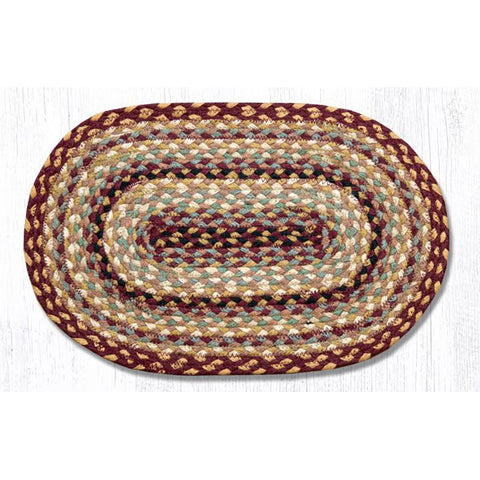 Braided jute burgundy placemat