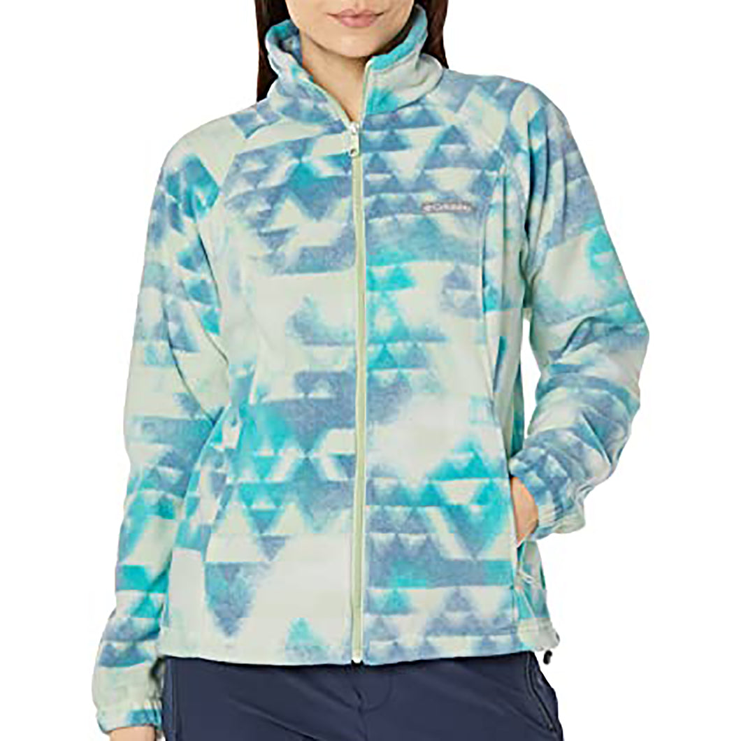 Bright Aqua Women's Benton Springs Printed Full-Zip Fleece Jacket 2021771