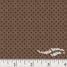 Brown, Standard Weave Polka Dot Poly Cotton Fabric 0475