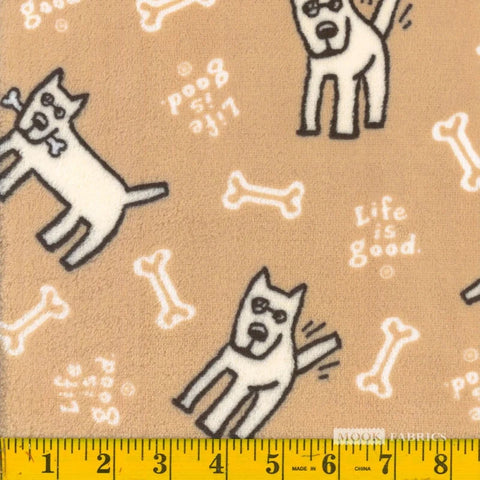 brown, Dog Printed Fleece Flannel 1379