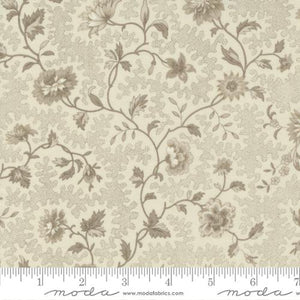 Bleu de France Collection Small Floral Cotton Fabric Brown