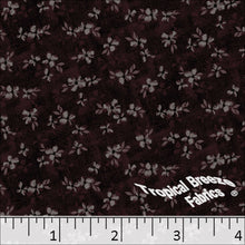 Floral Print Poly Cotton Fabric brown