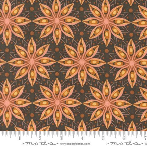 brown, Acorn Hollow Collection Spiced Florals Cotton Fabric 30762
