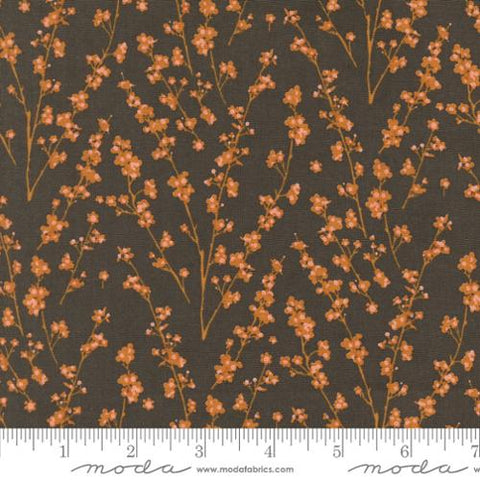 brown, Acorn Hollow Collection Twiggy Florals Cotton Fabric 30765