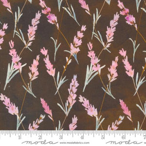 Blooming Lovely Collection Watercolor Florals Cotton Fabric 16975 brown