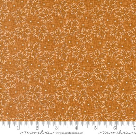 Denim and Daisies Collection Leaf Dot Cotton Fabric 35385 brown