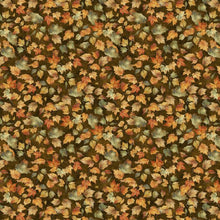 brown, Glorious Fall Collection Leaves Cotton Fabric 33912