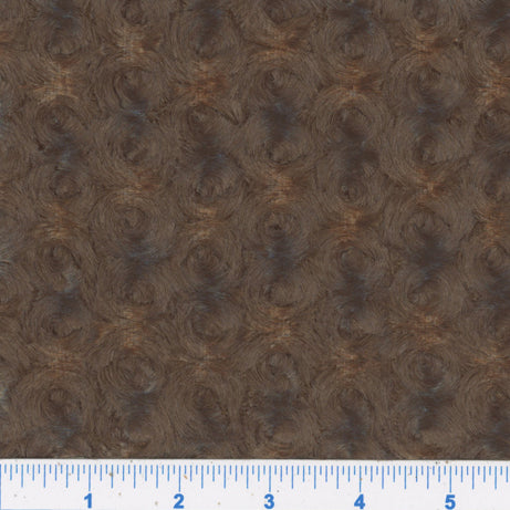 brown, Rose Plush Polar Fleece Fabric