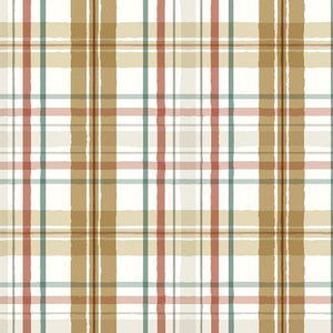 Season's Study Collection Plaid Cotton Fabric 17841 brown