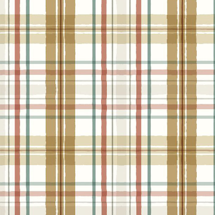 Season's Study Collection Plaid Cotton Fabric 17841 brown