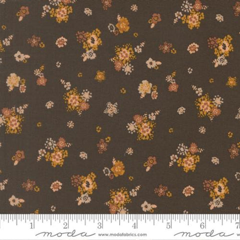 brown, Wellspring Collection Small Floral Cotton Fabric 45675