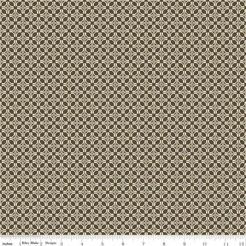 brown, Winged Medley Collection Tile Cotton Fabric C15916