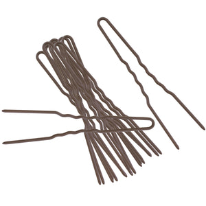 Brown crinkled hairpins.