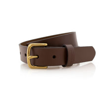 Brown leather belt for boys