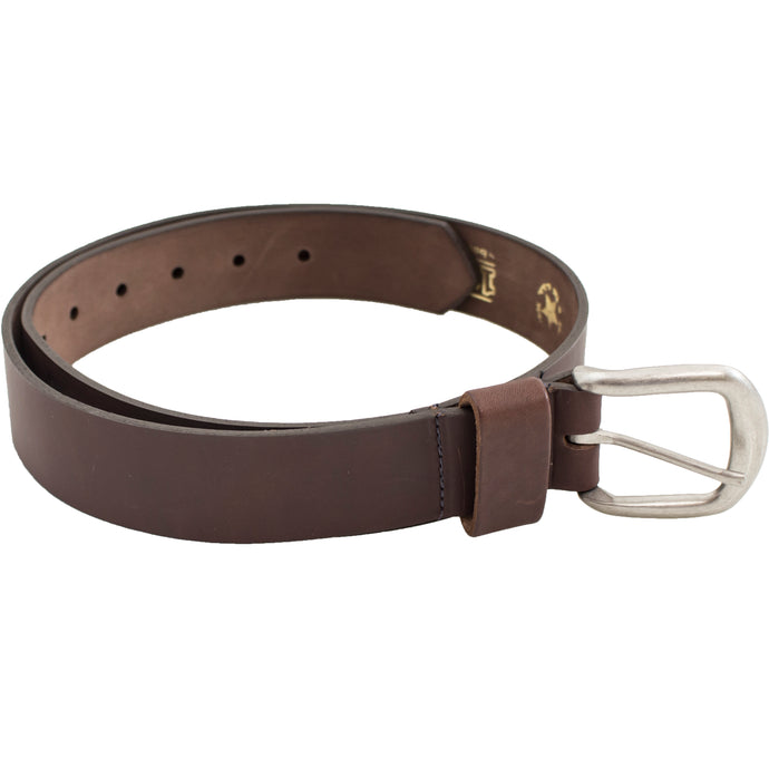 Plain brown leather belt