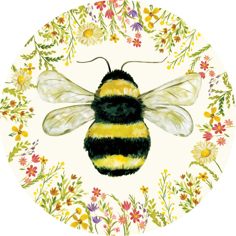 Custom Decor accent magnet showing bumblebee
