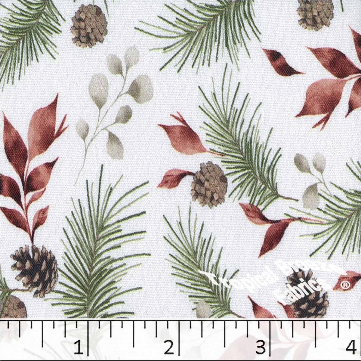 Tropical Breeze Fabrics Dream Crepe Pinecone Print Polyester Fabric ...