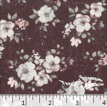 burgundy, Dream Crepe Stretch Floral Print 042513