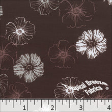 burgundy, Dream Crepe Stretch Floral Print Polyester Fabric 04944
