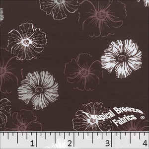 burgundy, Dream Crepe Stretch Floral Print Polyester Fabric 04944