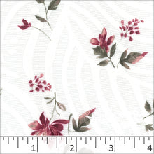 Jacquard Knit Floral Print Fabric 32440 burgundy