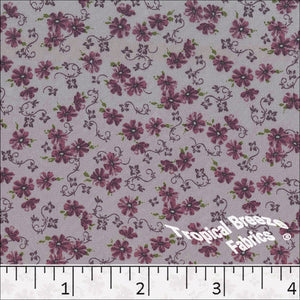 Koshibo Floral Print Polyester Fabric 048311 burgundy