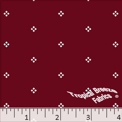 burgundy, Standard Weave Poly Cotton Dress Fabric 6283