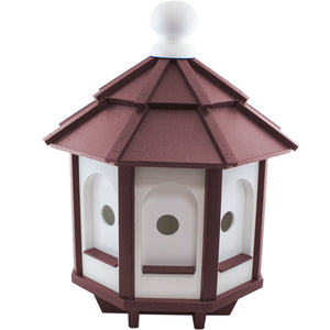 Large bluebird house with burgundy roof