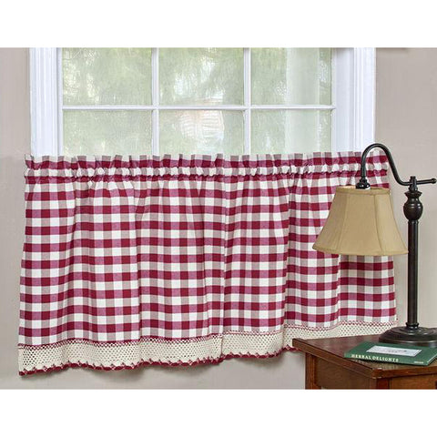 Burgundy curtains