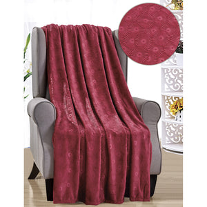 Burgundy throw blanket