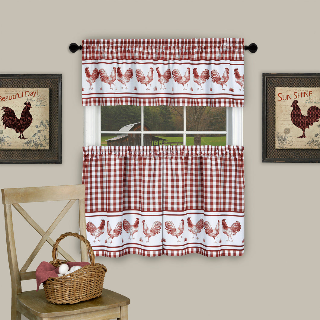 Red rooster curtains