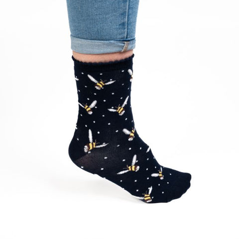 busy bee, Women's Stitched Socks
